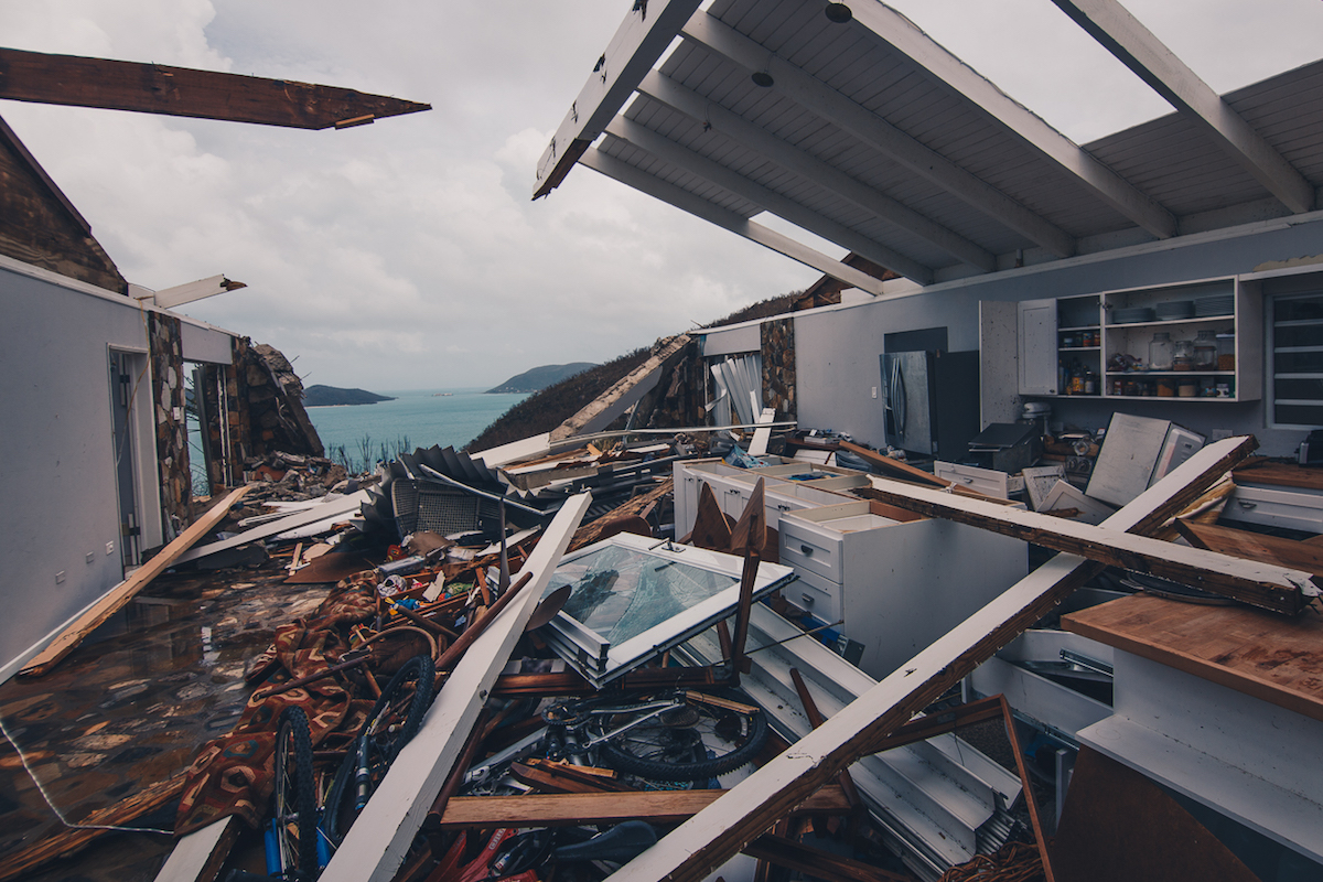 Devastation in the Virgin Islands after Hurricane Irma