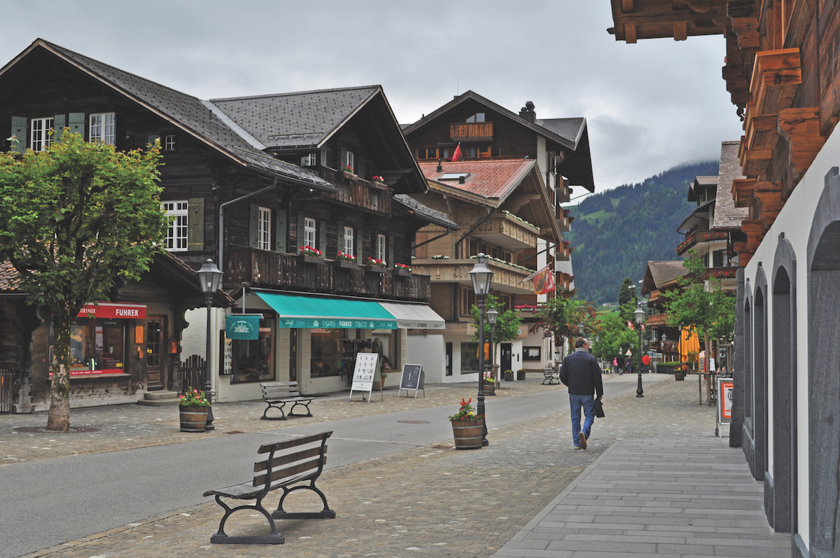 Gstaad perfectly fits the chocolate box image of a Swiss village