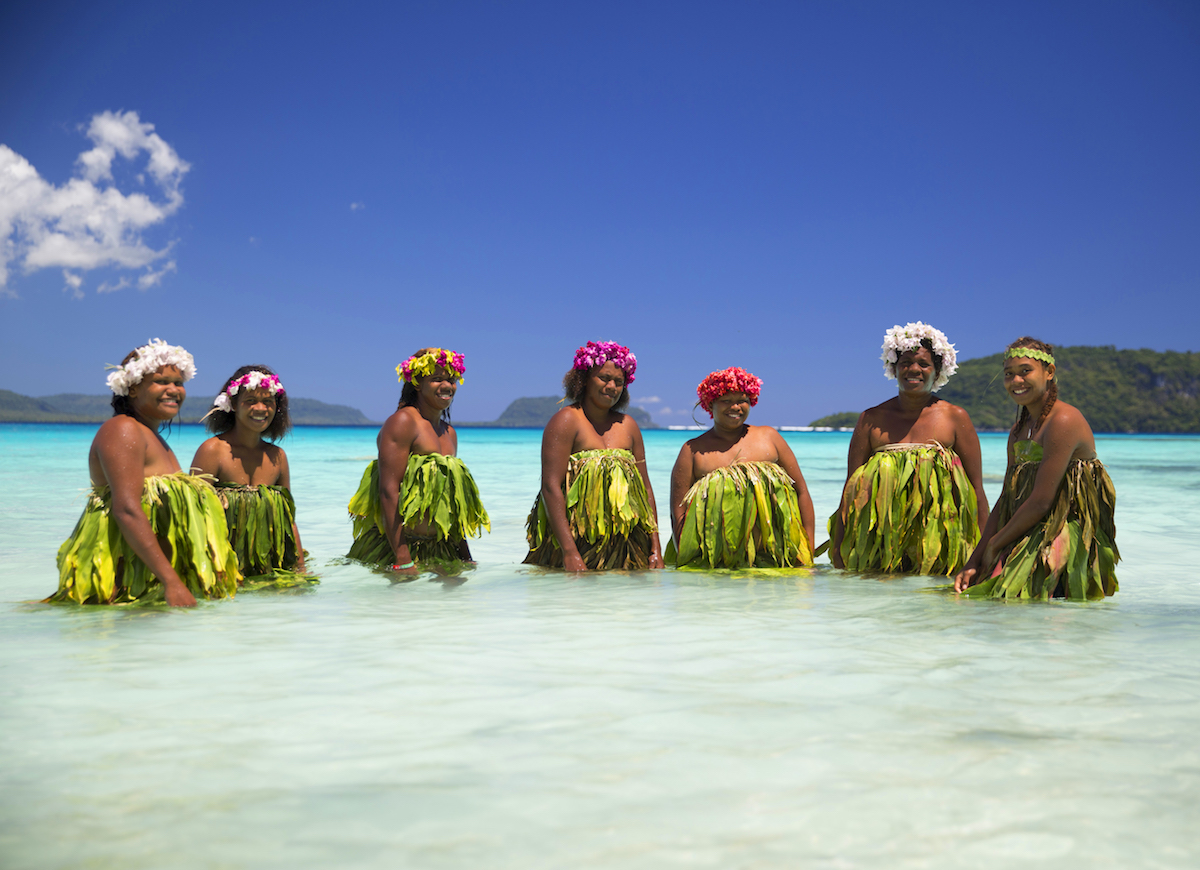 Ni-Vanuatu women during a Magical Water Music performance