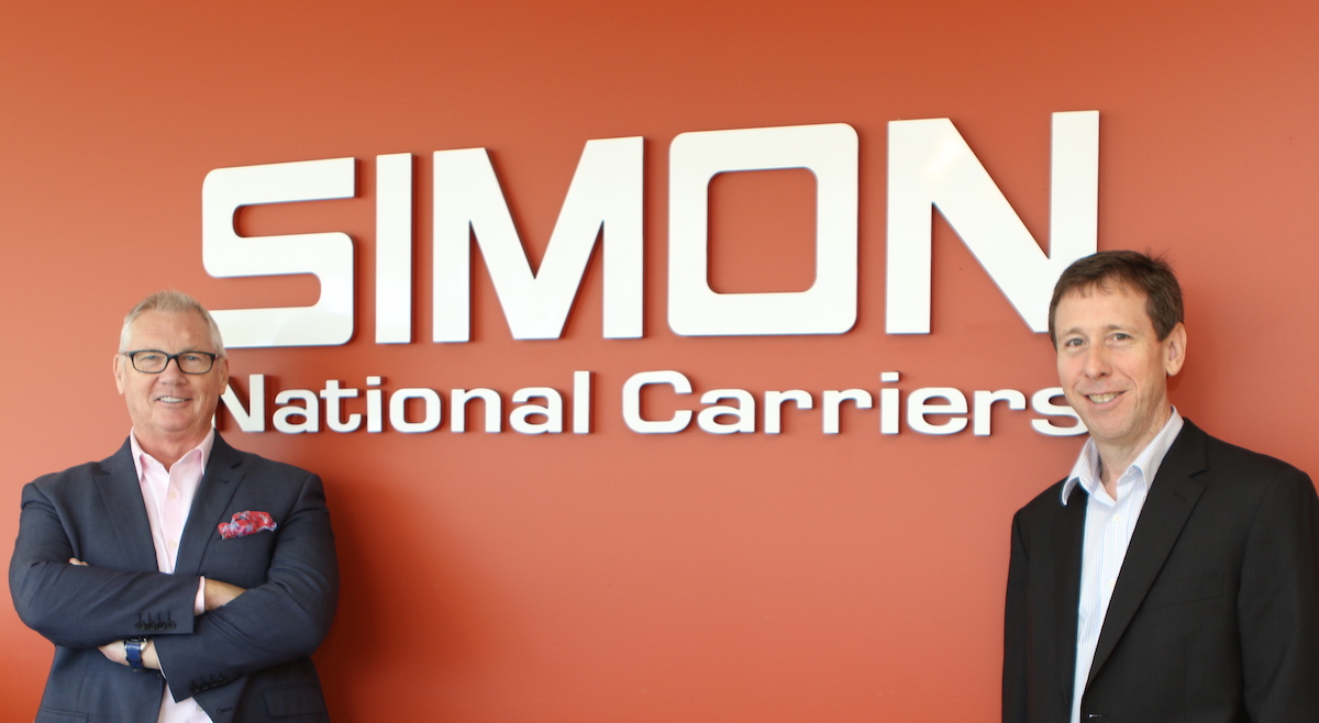 Clive Barrett, CEO of Simon National Carriers with David Simon, former CEO and now Executive Chairman