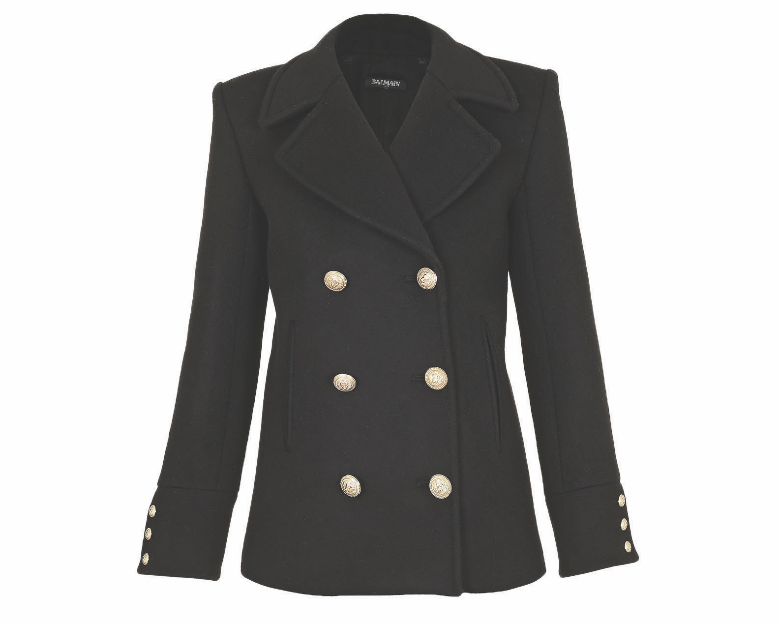 Balmain double-breasted wool and cashmere coat