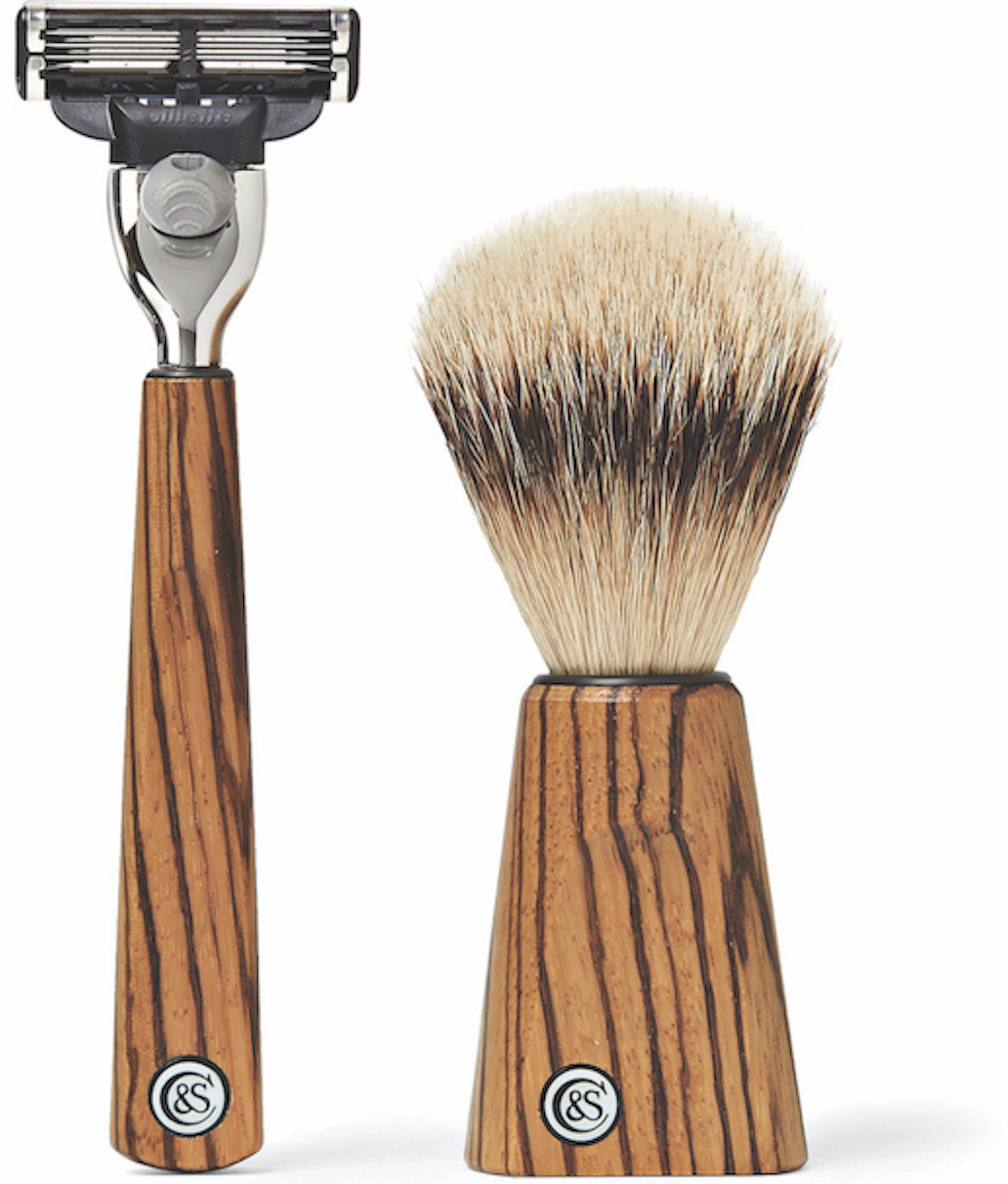 Czech & Speake zebrano wood shave set