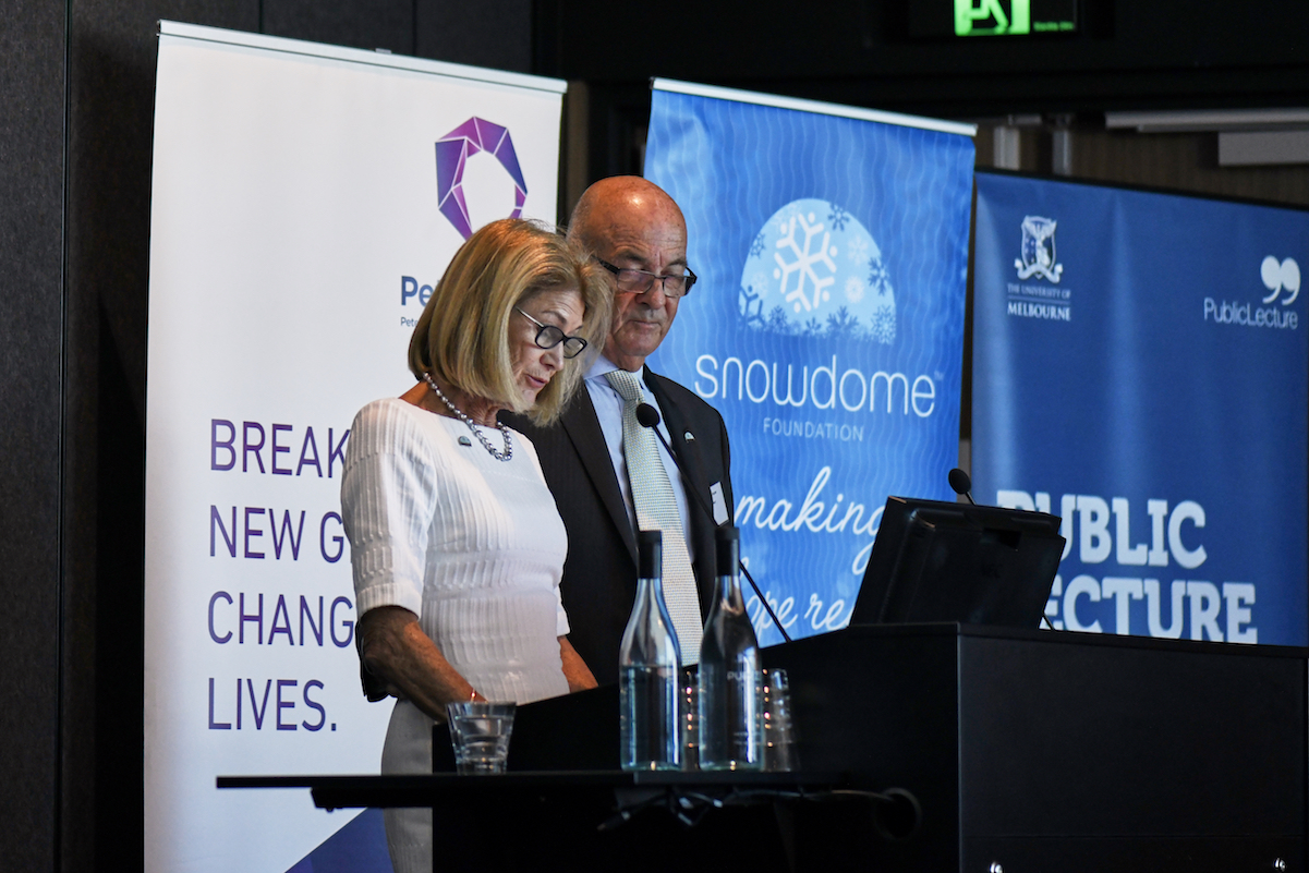 Christine and Bruce Wilson at the launch of the Christine and Bruce Wilson Centre for Lymphoma Genomics
