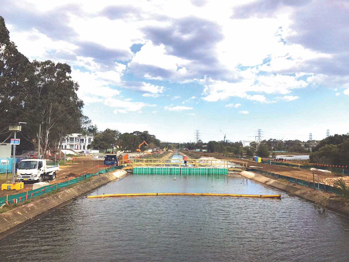 Culverts at high tide - delivering a naturalisation project of Sydney Water