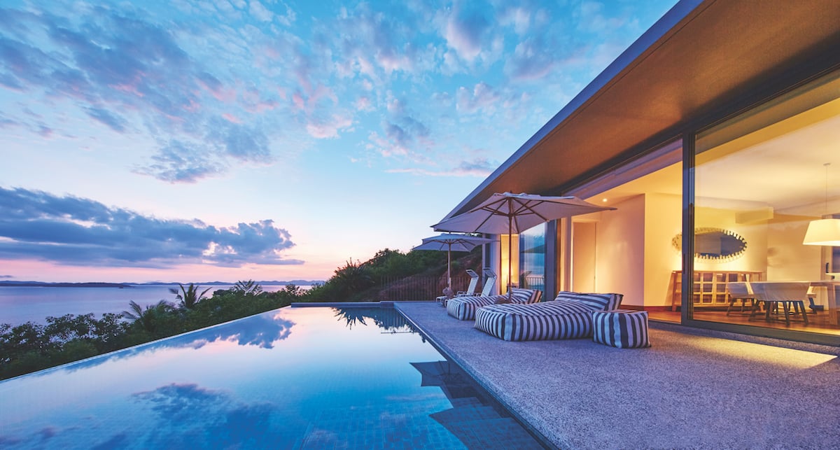 The private plunge pool from a COMO Point Yamu villa offers the perfect sunset vantage point.