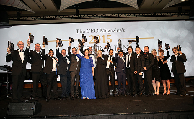 Winners on stage 2015 Executive Awards Winners on Stage