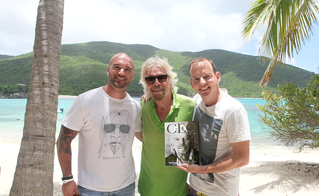 Branson photo at Necker Island