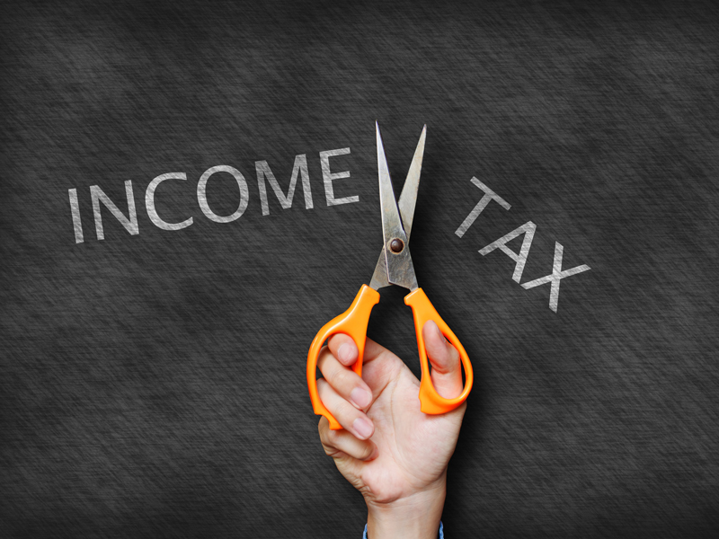 Income Tax Cut In Half
