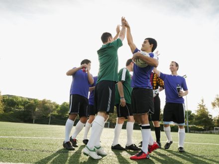 soccer team playing soccer