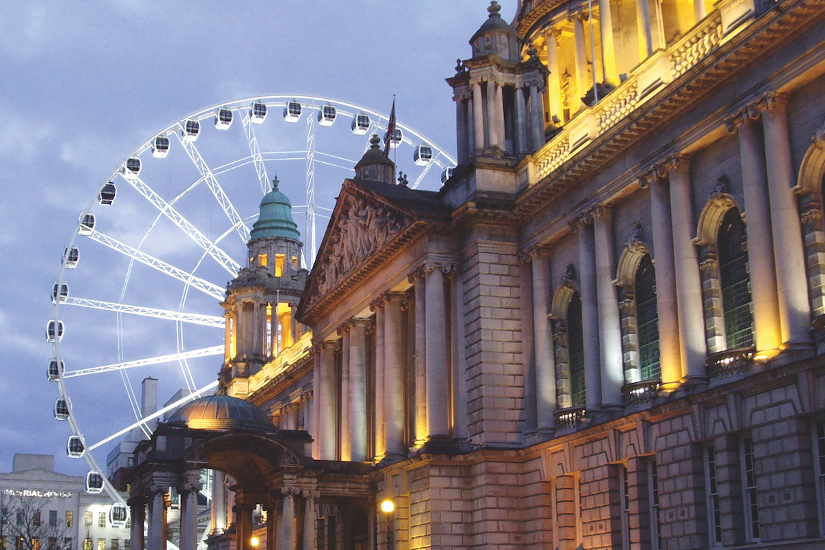 Belfast Town Hall and Big Wheel