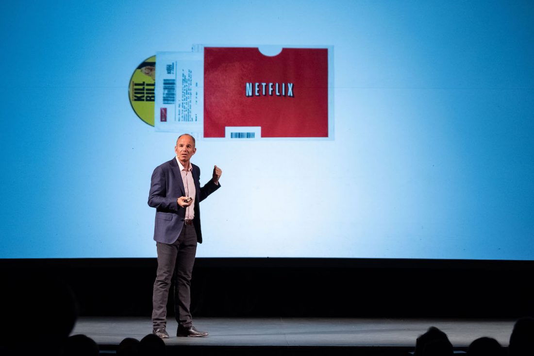 Marc Randolph speaking at The State Theatre, Sydney