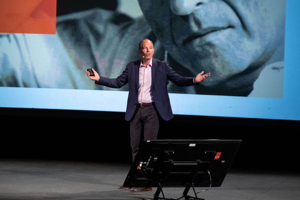 Netflix Co-founder Marc Randolph speaking at The State Theatre, Sydney