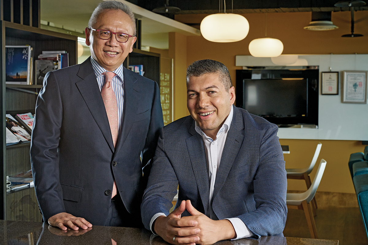 Andrew Lin (Chairman) & Petar Vazharov (General Manager) of Lotus Pharmaceuticals
