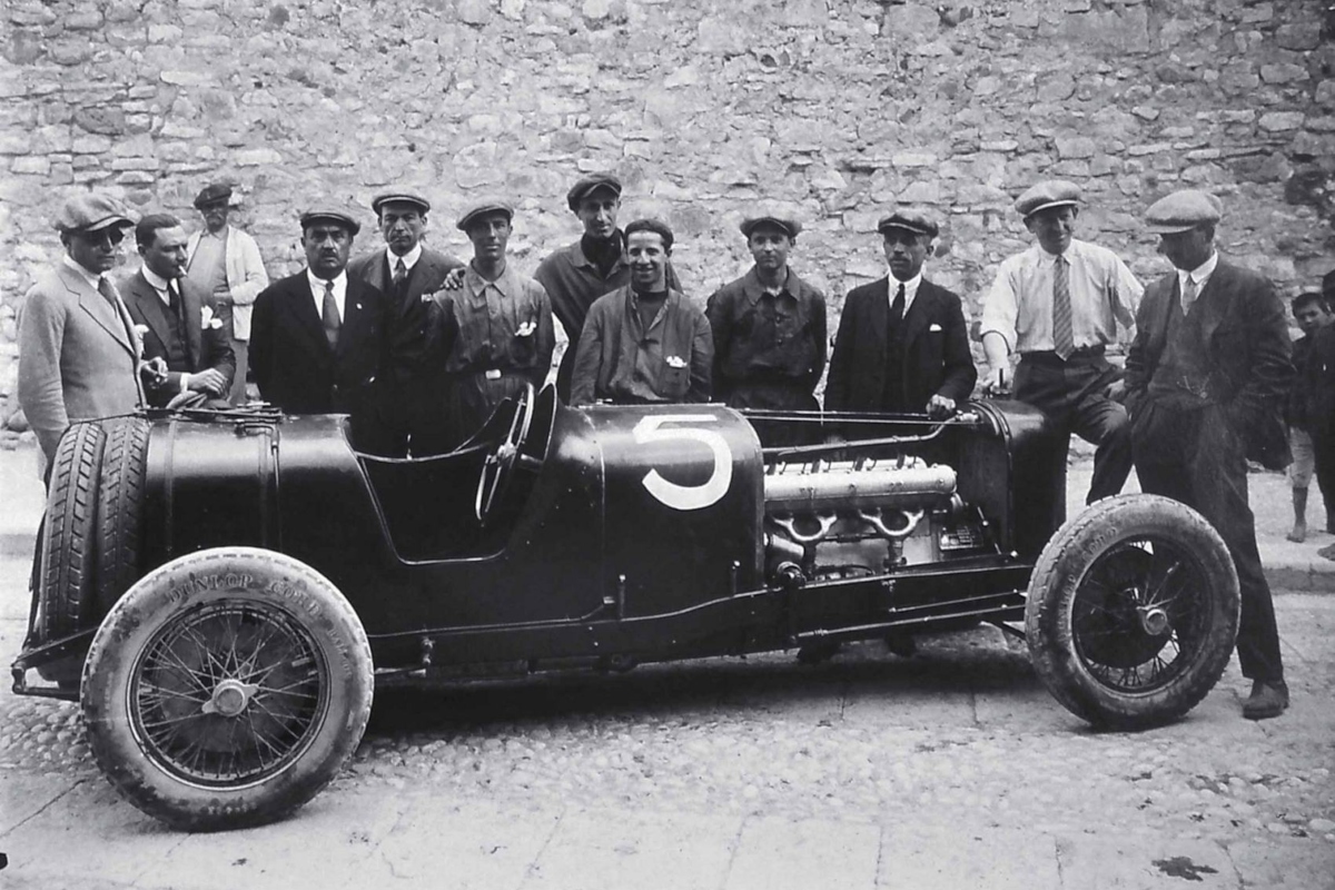 The Maserati team at the 1926 Targa Florio, Italy