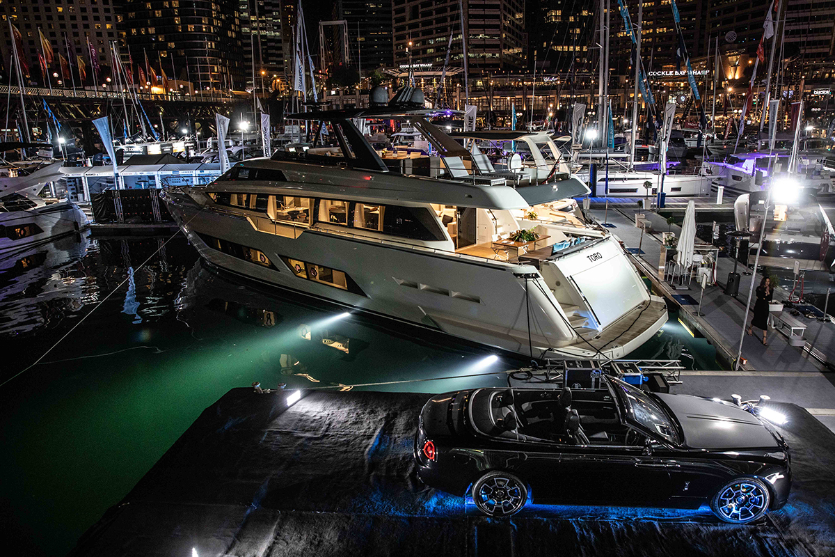 Riva 50 Metri Superyacht VIP dinner party at Sydney International Boat Show.