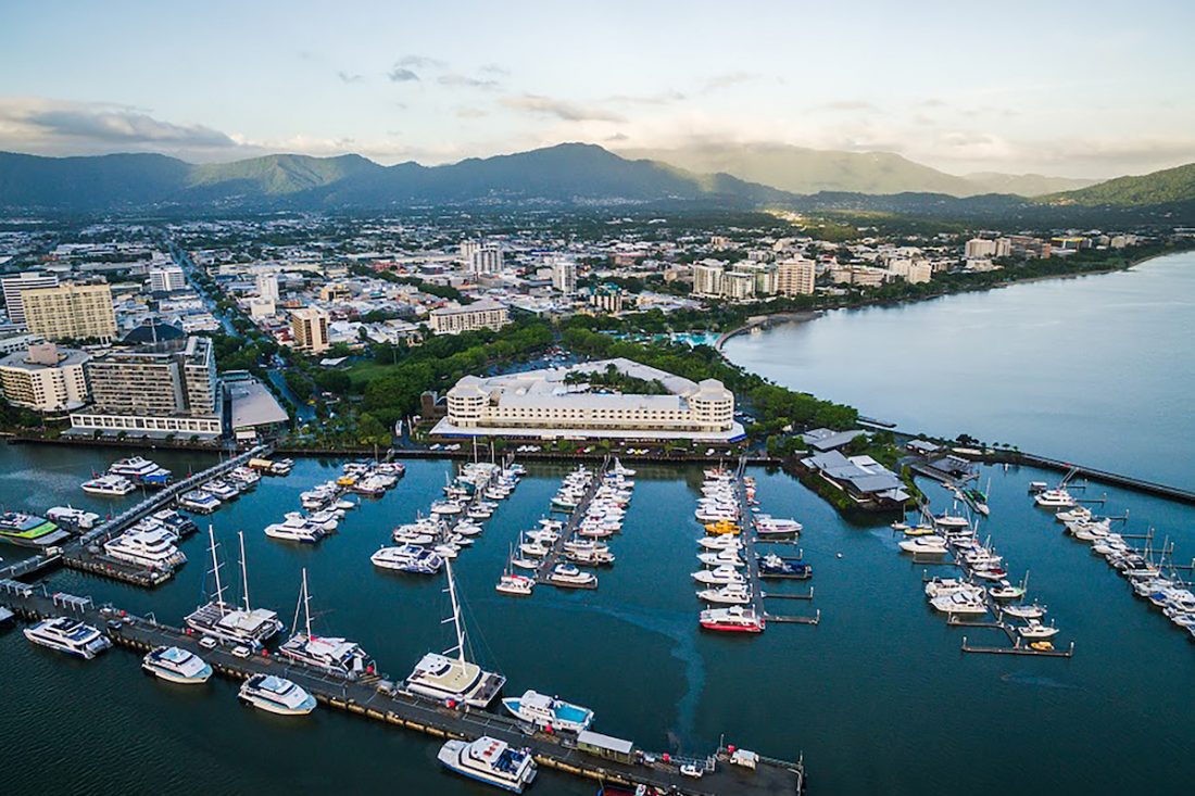 Shangri-La-in-Cairns Shangri-La Cairns aerial view