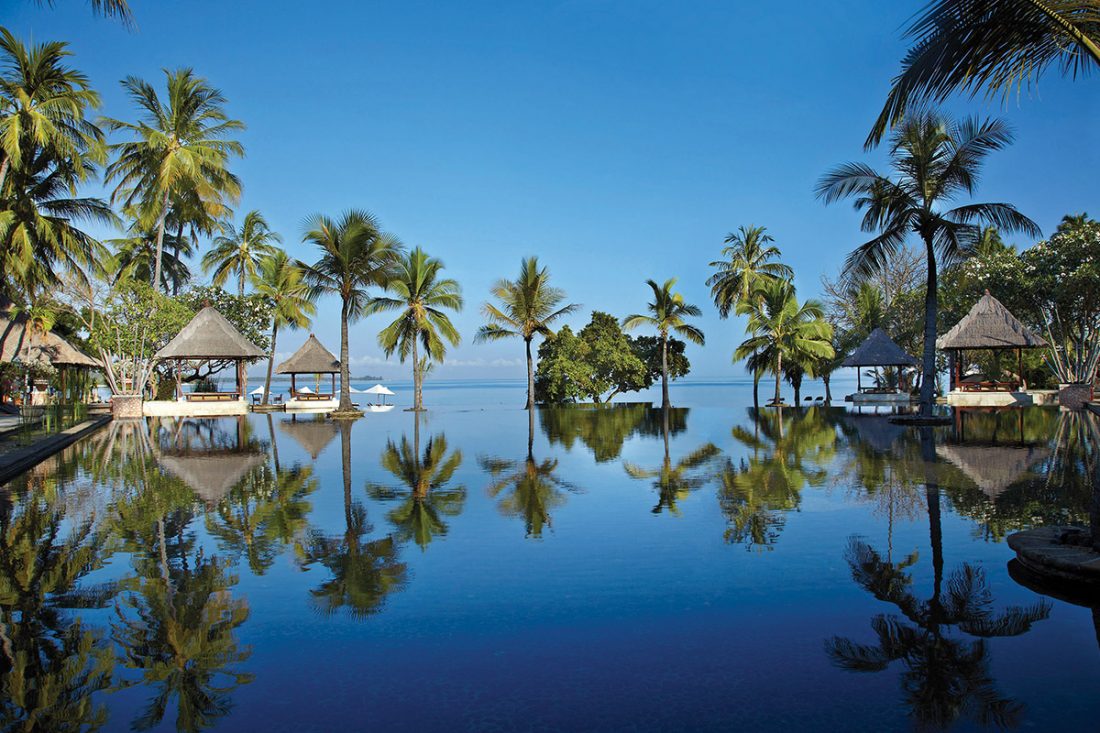 oberoi-pool Lombok back in business after earthquake