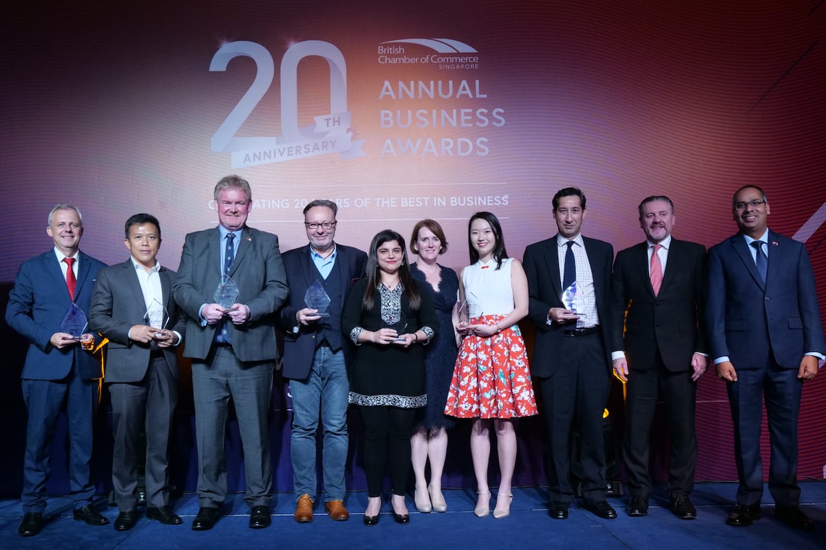 Winners of British Chamber of Commerce Singapore Annual Business Awards