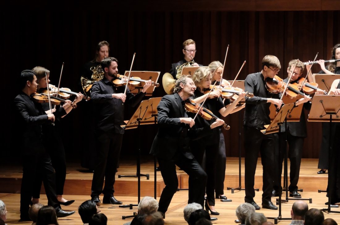 The Australian Chamber Orchestra with Richard Tognetti director and violinist, perform Mozart’s Symphony No.39 in E flat major, Symphony No.40 in G minor and Symphony No.41 in C major at Milton Court Concert Hall on Mon. 22 Oct. 2018.Photo by Mark Allan