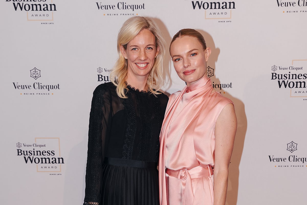Every Veuve Clicquot Business Woman Award winner since 1972 including 2019 winner Kim Jackson (with Kate Bosworth).