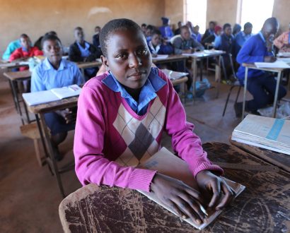 Patience, 13, returns to school in Zimbabwe
