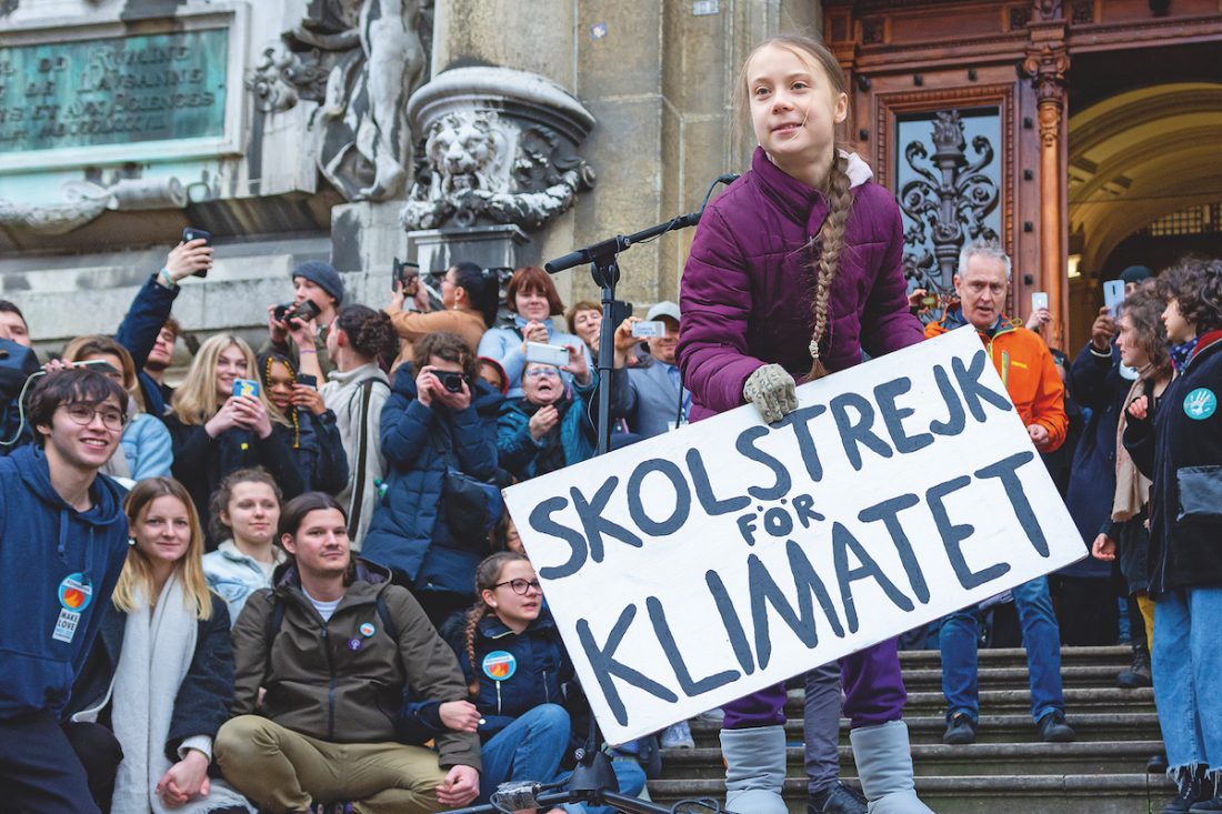 Climate Demonstration In Lausanne Greta Thunberg