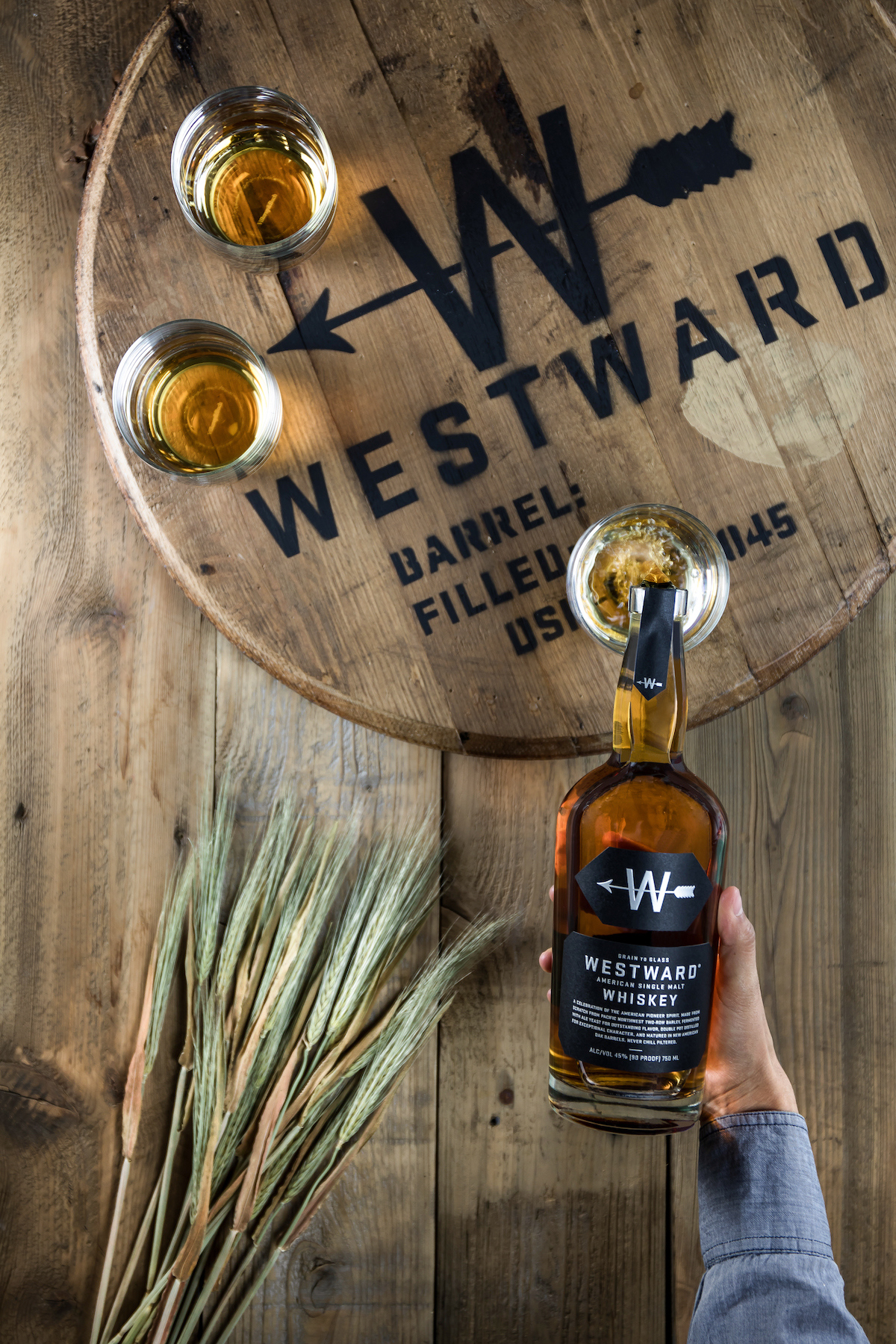 Westward Whiskey being poured