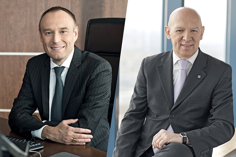 VÚB Bank CEO Alexander Resch and Deputy CEO Roberto Vercelli