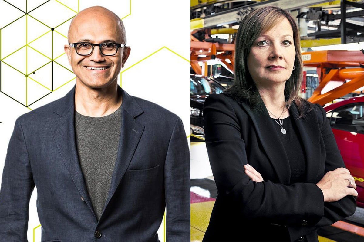 CEO, Satya Nadella, Mary Barra, Microsoft, GM