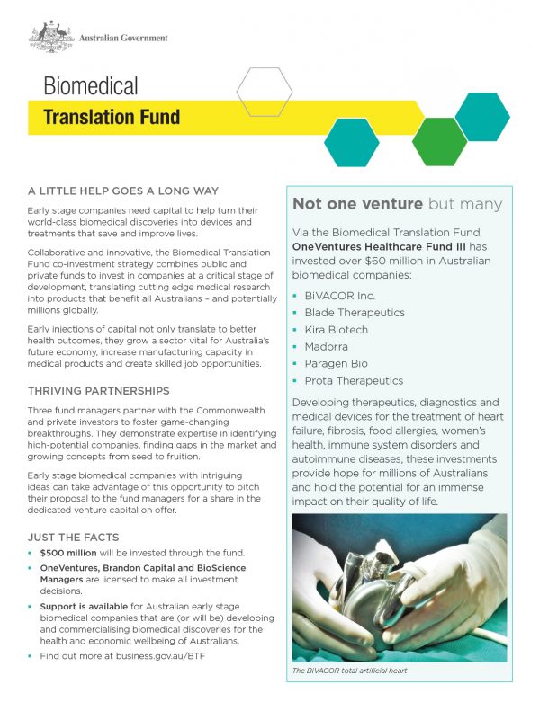 Biomedical Translation Fund