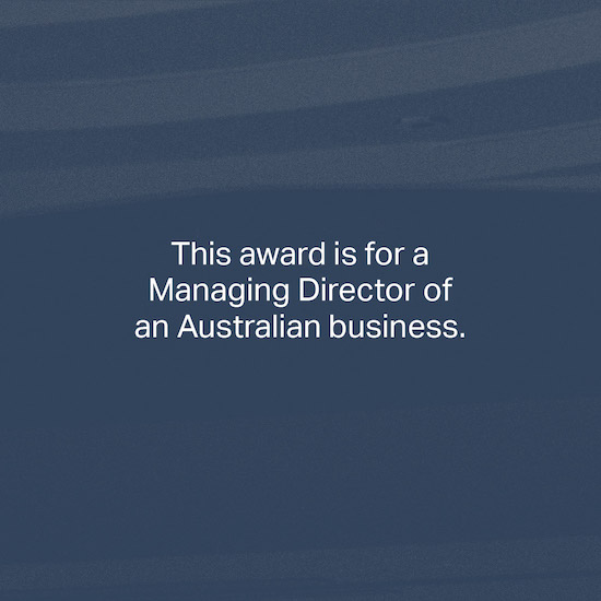 Managing Director of the Year Description