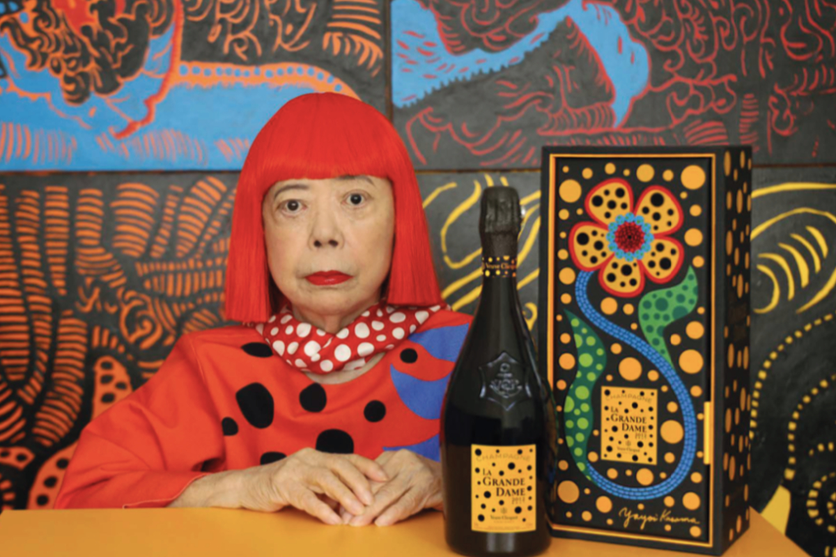 Yayoi Kusama collaborates with Veuve Clicquot at Louis Vuitton