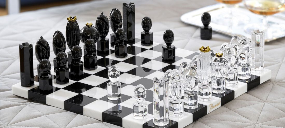 Skyline Chess Staunton Steel Marble Chess Set