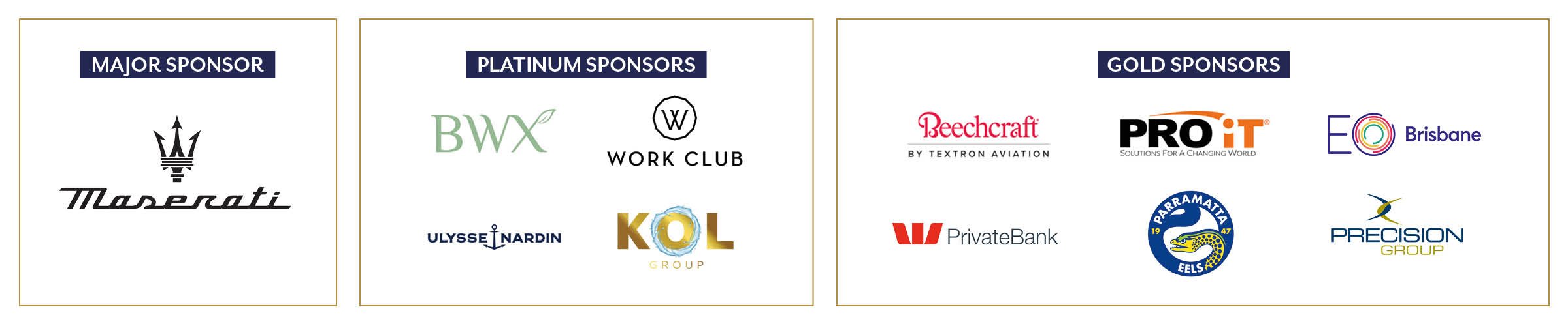 Executive of the Year Awards sponsorships