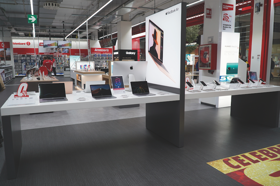 BARCELONA, SPAIN -02 / 05 / 2021- Mediamarkt Store Inside A